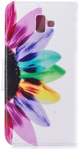 Samsung Galaxy J6 Plus Portemonnee Hoesje Colorful Petals afbeelding 8