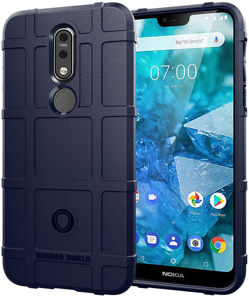 Nokia 7.1 Rugged TPU Hoesje Blauw afbeelding 1
