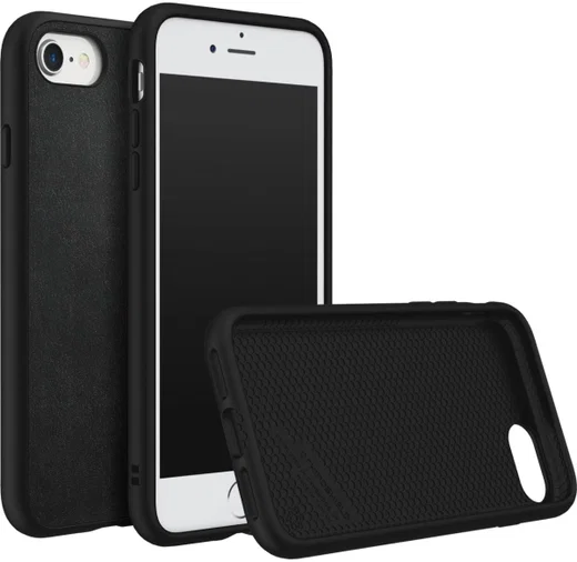 RhinoShield SolidSuit iPhone SE 2020 Hoesje Zwart Leer afbeelding 12