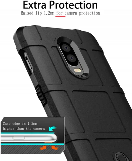 OnePlus 6T Anti-Shock TPU Backcover Zwart afbeelding 2