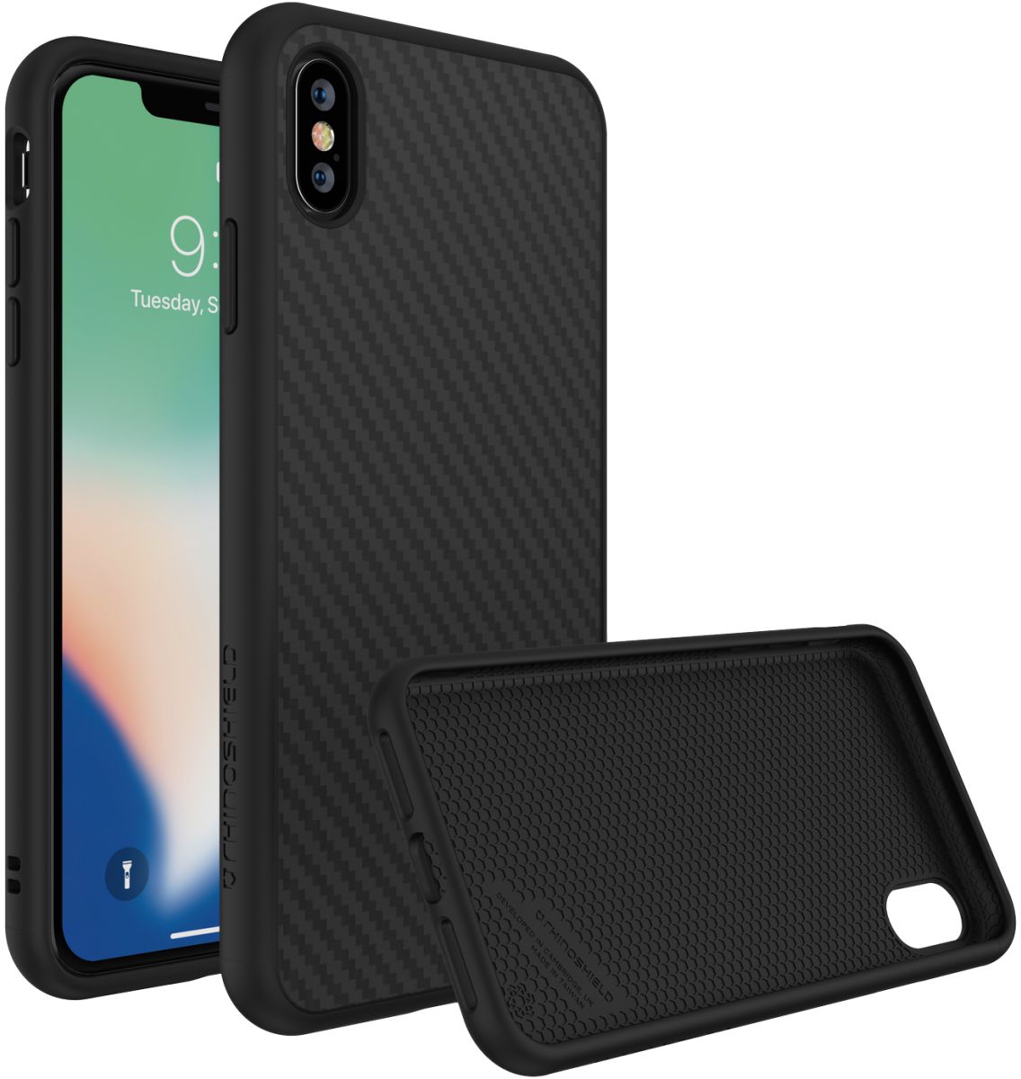 RhinoShield SolidSuit iPhone XS Max Hoesje Carbon Fiber afbeelding 1
