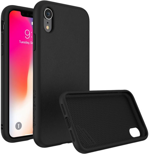 RhinoShield SolidSuit Black Leather iPhone XR Hoesje afbeelding 1