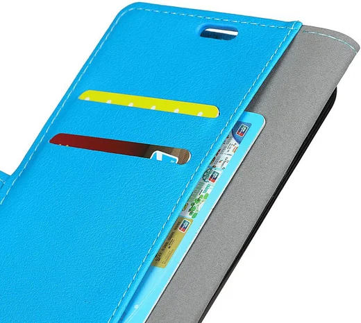 Motorola One Portemonnee Hoesje Blauw afbeelding 4