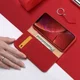 Dux Ducis Luxe Book Case Apple iPhone XR Hoesje Echt Leer Rood afbeelding 2