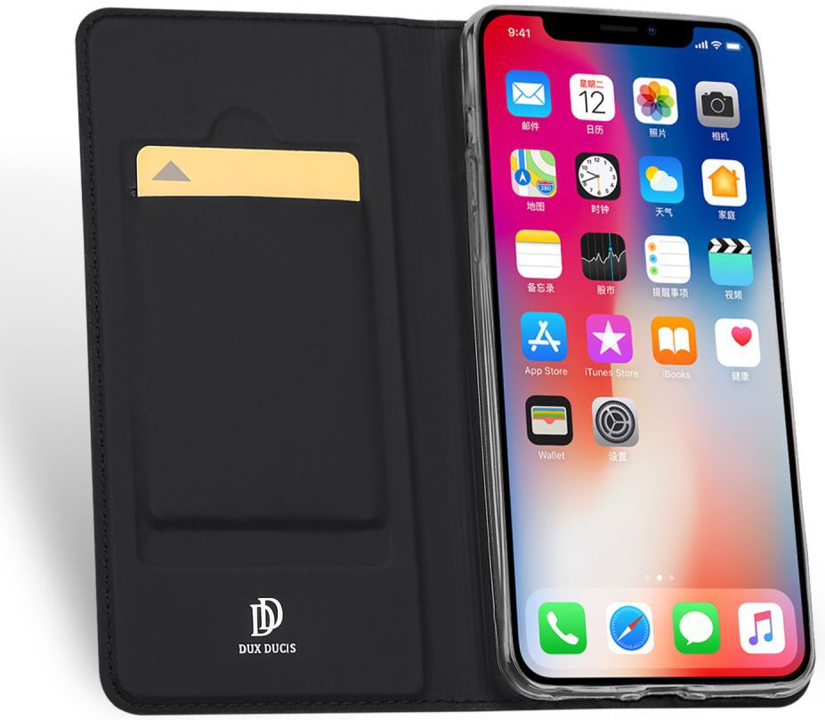 Dux Ducis Apple iPhone XS Max Premium Bookcase Hoesje Zwart afbeelding 2