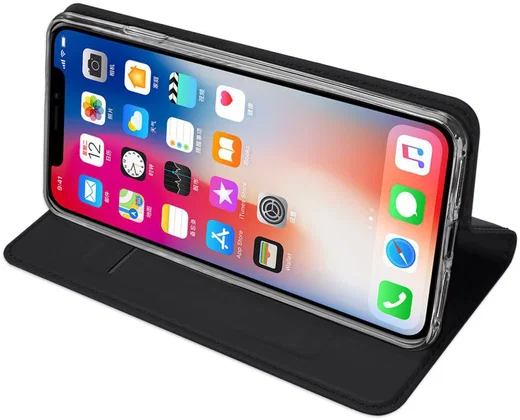 Dux Ducis Apple iPhone XS Max Premium Bookcase Hoesje Zwart afbeelding 4
