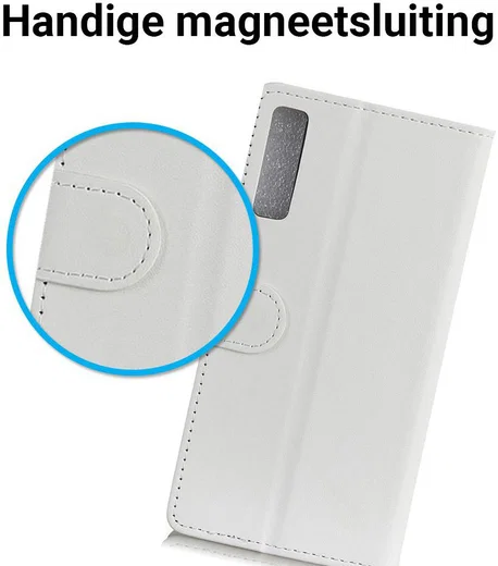 Samsung Galaxy A7 (2018) Portemonnee Hoesje Wit afbeelding 5