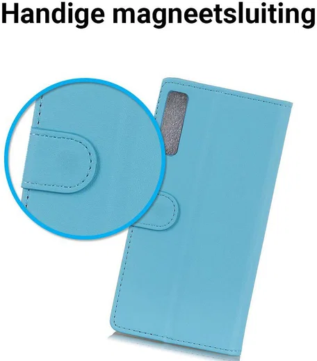 Samsung Galaxy A7 (2018) Portemonnee Hoesje Blauw afbeelding 4