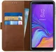 Rosso Deluxe Samsung Galaxy A7 2018 Hoesje Echt Leer Book Case Bruin afbeelding 1