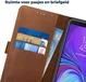 Rosso Deluxe Samsung Galaxy A7 2018 Hoesje Echt Leer Book Case Bruin afbeelding 5