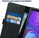 Rosso Deluxe Samsung Galaxy A7 2018 Hoesje Echt Leer Book Case Zwart afbeelding 5
