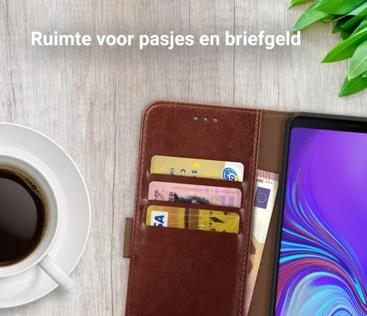 Rosso Element Samsung Galaxy A9 (2018) Hoesje Book Cover Bruin afbeelding 9
