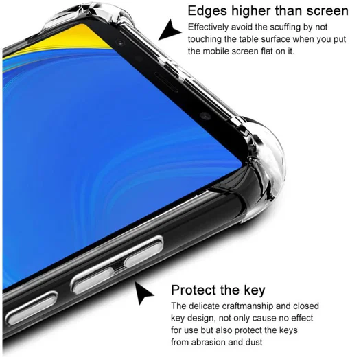 IMAK Samsung A7 (2018) Hoesje TPU met Screenprotector Transparant afbeelding 8