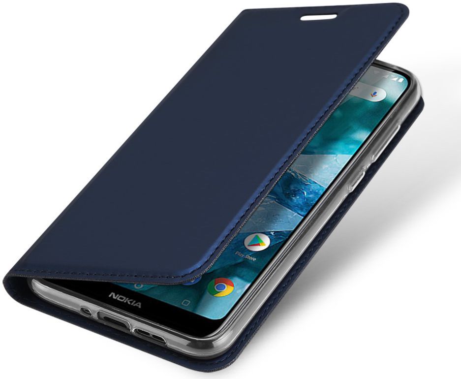 Dux Ducis Nokia 7.1 Premium Bookcase Hoesje Blauw afbeelding 1
