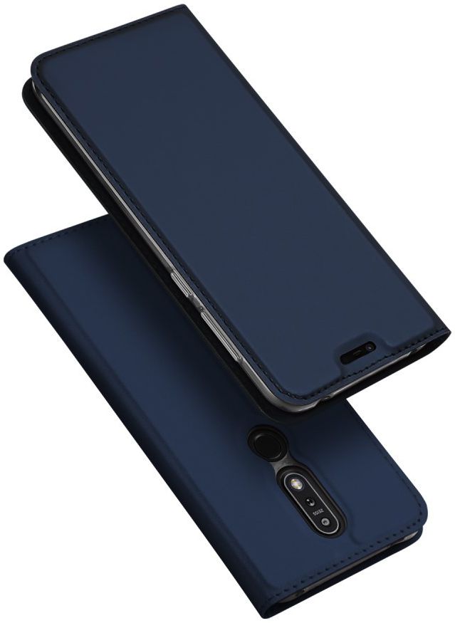 Dux Ducis Nokia 7.1 Premium Bookcase Hoesje Blauw afbeelding 5