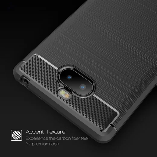 Sony Xperia 10 Plus Geborsteld TPU Hoesje Zwart afbeelding 6