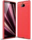 Sony Xperia 10 Plus Geborsteld TPU Hoesje Rood afbeelding 1