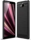 Sony Xperia 10 Geborsteld TPU Hoesje Zwart afbeelding 1