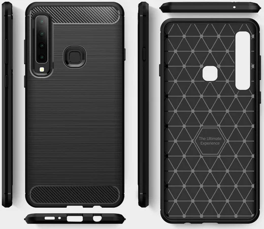 Samsung Galaxy A9 (2018) Geborsteld TPU Hoesje Grijs afbeelding 11