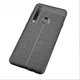 Samsung Galaxy A9 (2018) Hoesje met Kunstleer Coating Zwart afbeelding 4