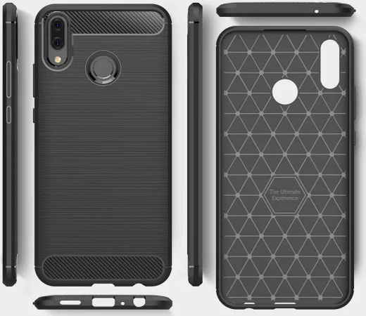 Huawei Y9 (2019) Geborsteld TPU Hoesje Zwart afbeelding 7