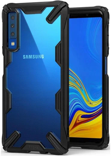 Ringke Fusion X Samsung Galaxy A7 (2018) Hoesje Doorzichtig Black afbeelding 1