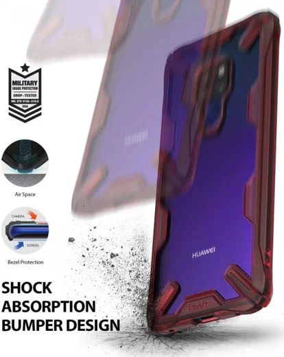 Ringke Fusion X Huawei Mate 20 Hoesje Doorzichtig Rood afbeelding 2