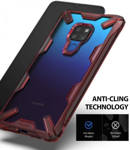 Ringke Fusion X Huawei Mate 20 Hoesje Doorzichtig Rood afbeelding 4