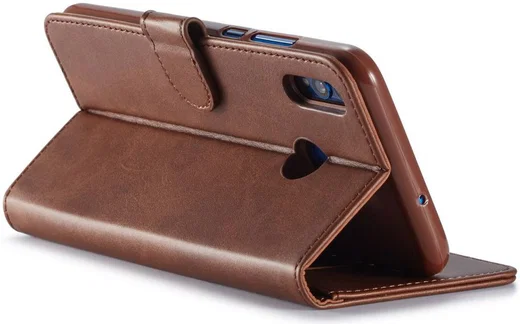 Honor 8X Kunstlederen Stand Portemonnee Bookcase Hoesje Coffee afbeelding 8
