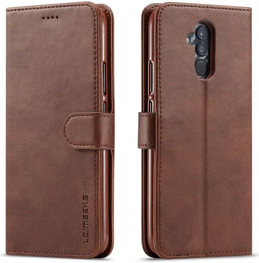 Huawei Mate 20 Lite Portemonnee Stand Bookcase Hoesje Coffee afbeelding 4