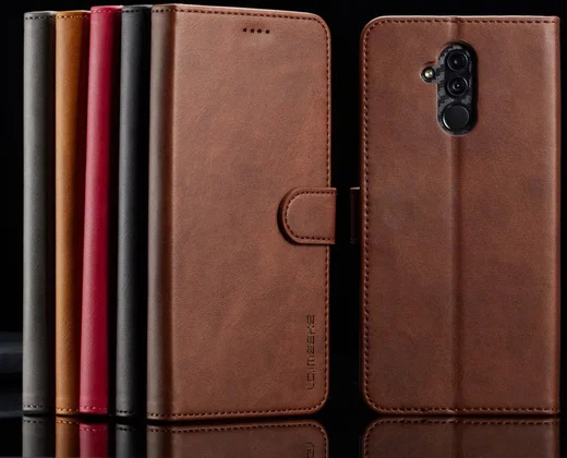 Huawei Mate 20 Lite Portemonnee Stand Bookcase Hoesje Coffee afbeelding 14