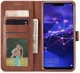 Huawei Mate 20 Lite Portemonnee Stand Bookcase Hoesje Coffee afbeelding 2