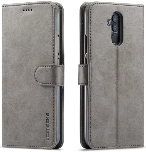 Huawei Mate 20 Lite Portemonnee Stand Bookcase Hoesje Grijs afbeelding 2