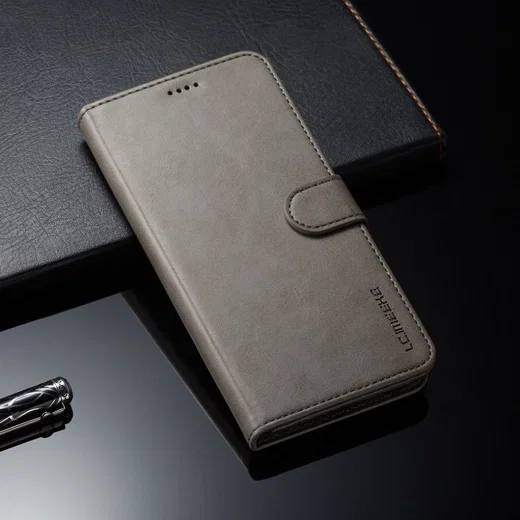 Huawei Mate 20 Lite Portemonnee Stand Bookcase Hoesje Grijs afbeelding 5