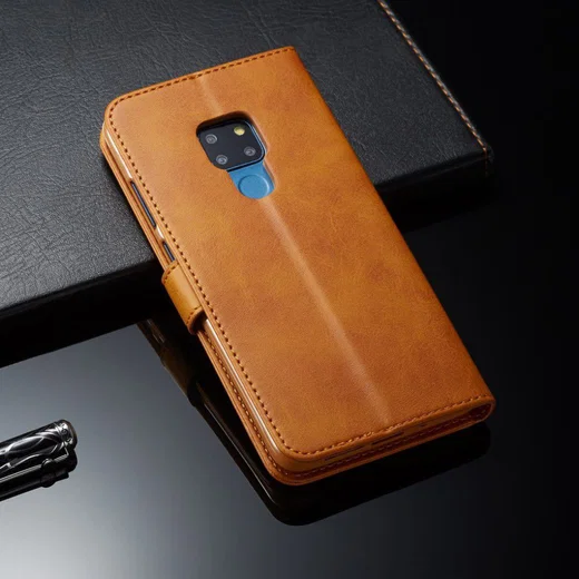 Huawei Mate 20 Stand Portemonnee Bookcase Hoesje Bruin afbeelding 6