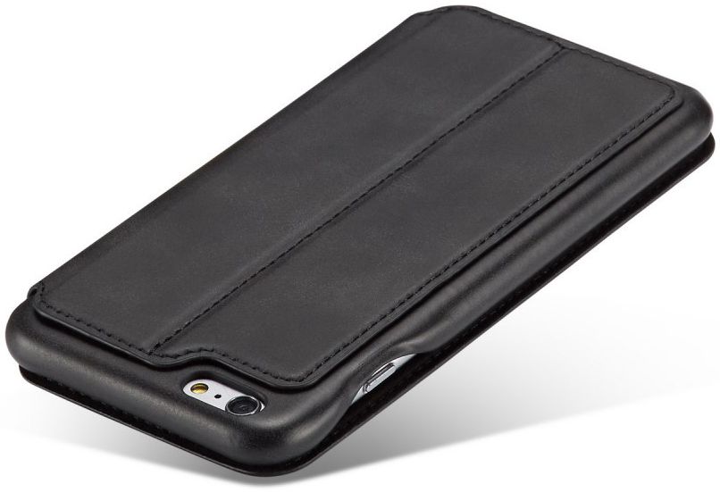 Apple iPhone 6/6s Retro Style Kaarthouder Bookcase Hoesje Zwart afbeelding 12