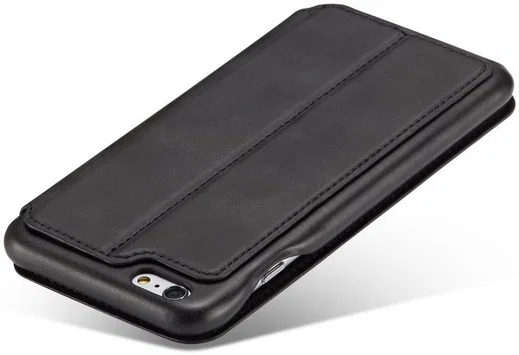 Apple iPhone 6/6s Retro Style Kaarthouder Bookcase Hoesje Zwart afbeelding 12