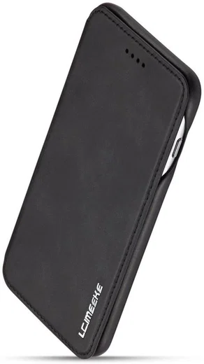 Apple iPhone 6/6s Retro Style Kaarthouder Bookcase Hoesje Zwart afbeelding 6