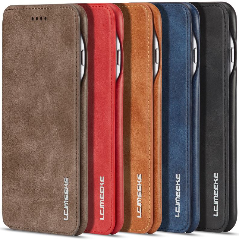 Apple iPhone 6/6s Retro Style Kaarthouder Bookcase Hoesje Zwart afbeelding 8