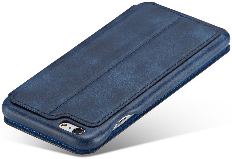 Apple iPhone 6/6s Retro Style Bookcase Hoesje met Kaarthouder Blauw afbeelding 11