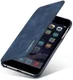 Apple iPhone 6/6s Retro Style Bookcase Hoesje met Kaarthouder Blauw afbeelding 1