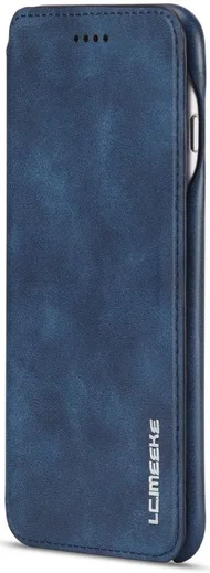 Apple iPhone 6/6s Retro Style Bookcase Hoesje met Kaarthouder Blauw afbeelding 9
