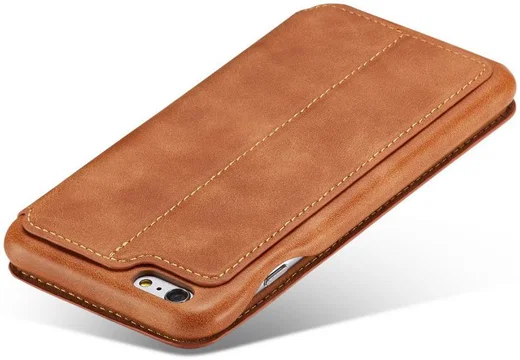 Apple iPhone 6/6s Retro Style Hoesje Kaarthouder met Kaarthouder Bruin afbeelding 11