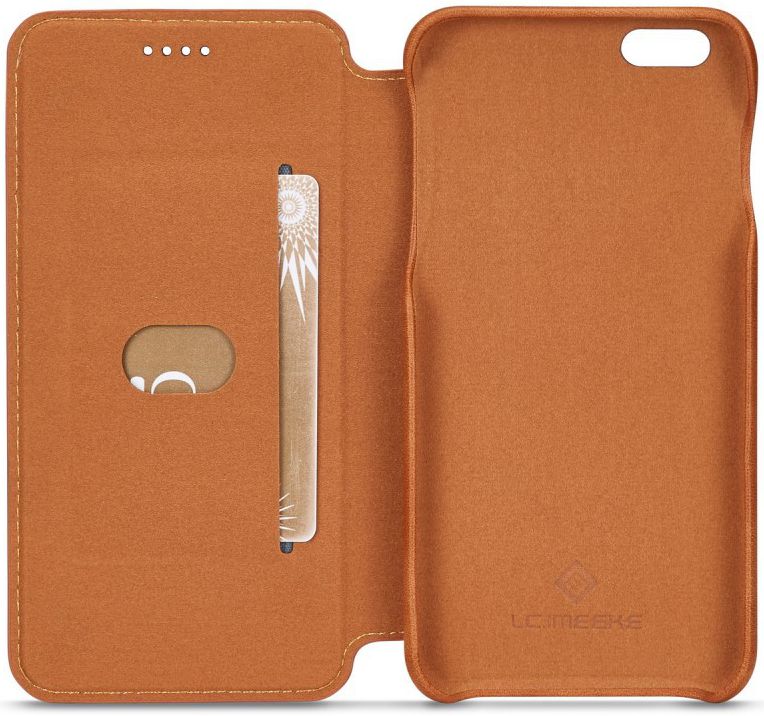 Apple iPhone 6/6s Retro Style Hoesje Kaarthouder met Kaarthouder Bruin afbeelding 10