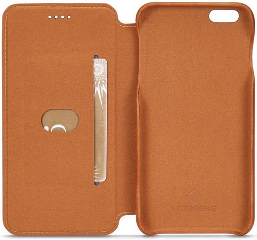 Apple iPhone 6/6s Retro Style Hoesje Kaarthouder met Kaarthouder Bruin afbeelding 10