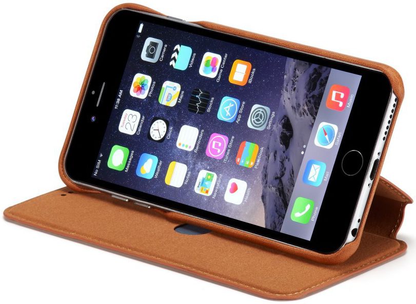 Apple iPhone 6/6s Retro Style Hoesje Kaarthouder met Kaarthouder Bruin afbeelding 3