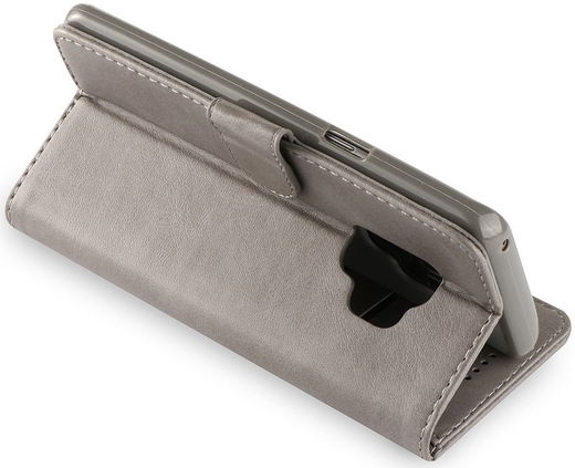 Samsung Galaxy S9 Book Case Portemonnee Bookcase Hoesje Grijs afbeelding 7