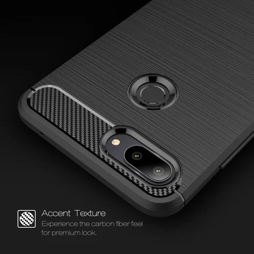 Xiaomi Mi 8 Lite Geborsteld TPU Hoesje Zwart afbeelding 6