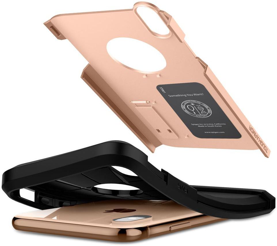 Spigen Tough Armor Case Apple iPhone XS Max Blush Gold afbeelding 2
