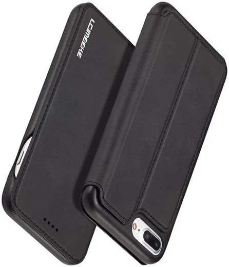Apple iPhone 7 / 8 Plus Retro Style Kaarthouder Bookcase Hoesje Zwart afbeelding 10